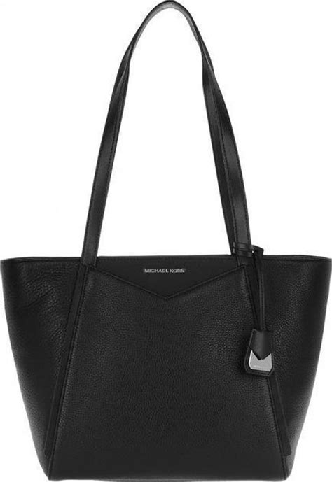 michael kors whitney sm tz tote black|Whitney Large Leather Tote Bag .